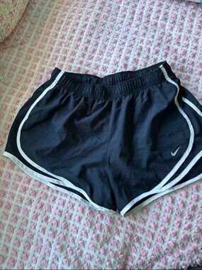 Nike Black Women's Athletic Shorts with White Trim